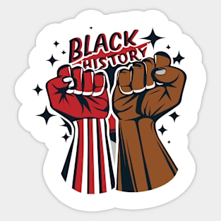 Black History Fists Sticker